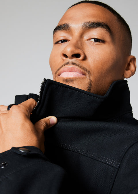 The All-Weather Zip Up Shell in Black - Men's