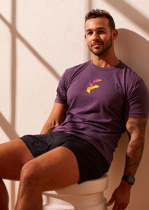 Golden Hour Logo Tee in Vintage Purple