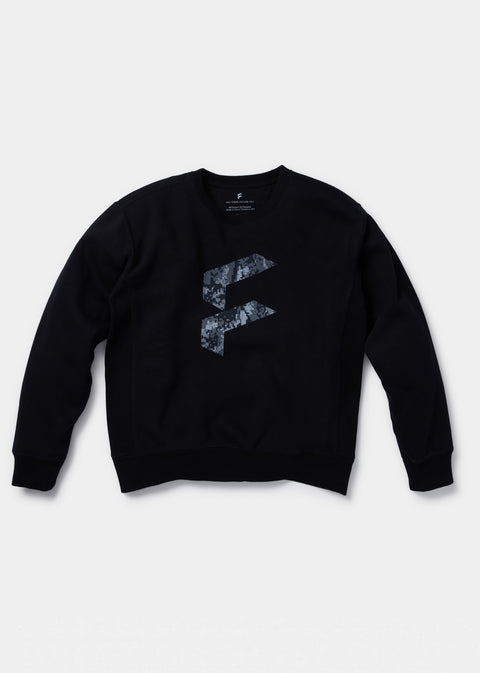 Digital Camo “F” Logo Crewneck in Black