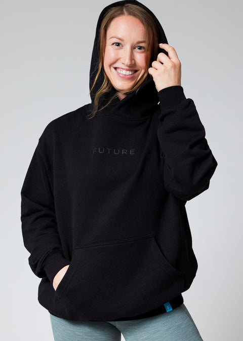 Black on Black Wordmark Hoodie