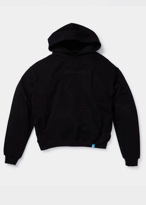 Black on Black Wordmark Hoodie