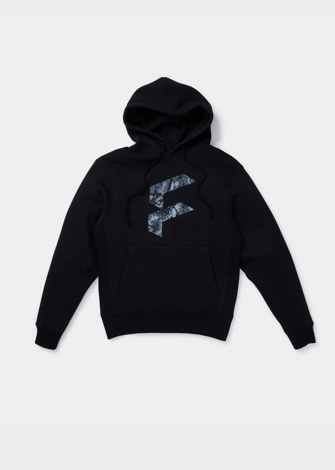 Digital Camo “F” Logo Hoodie in Black