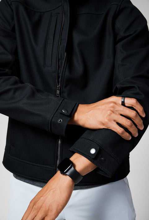 The All-Weather Zip Up Shell in Black - Men's