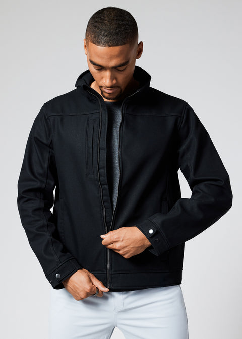 The All-Weather Zip Up Shell in Black - Men's