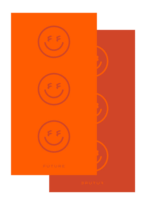 Orange Glow Smiley Towel