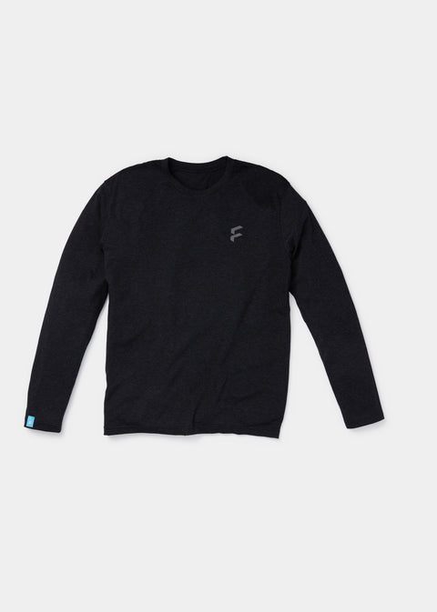 “F” Logo Long Sleeve in Black